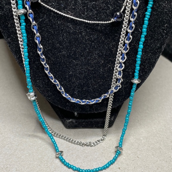 Lia Sophia Shades of Blue Multi Style 28” Chain - Picture 6 of 7